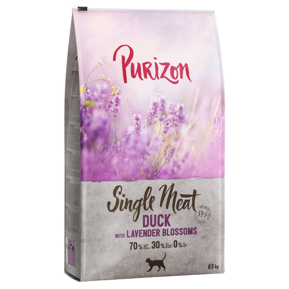 2×6,5kg Single Meat Eend met Lavendelbloesem Purizon Kattenvoer