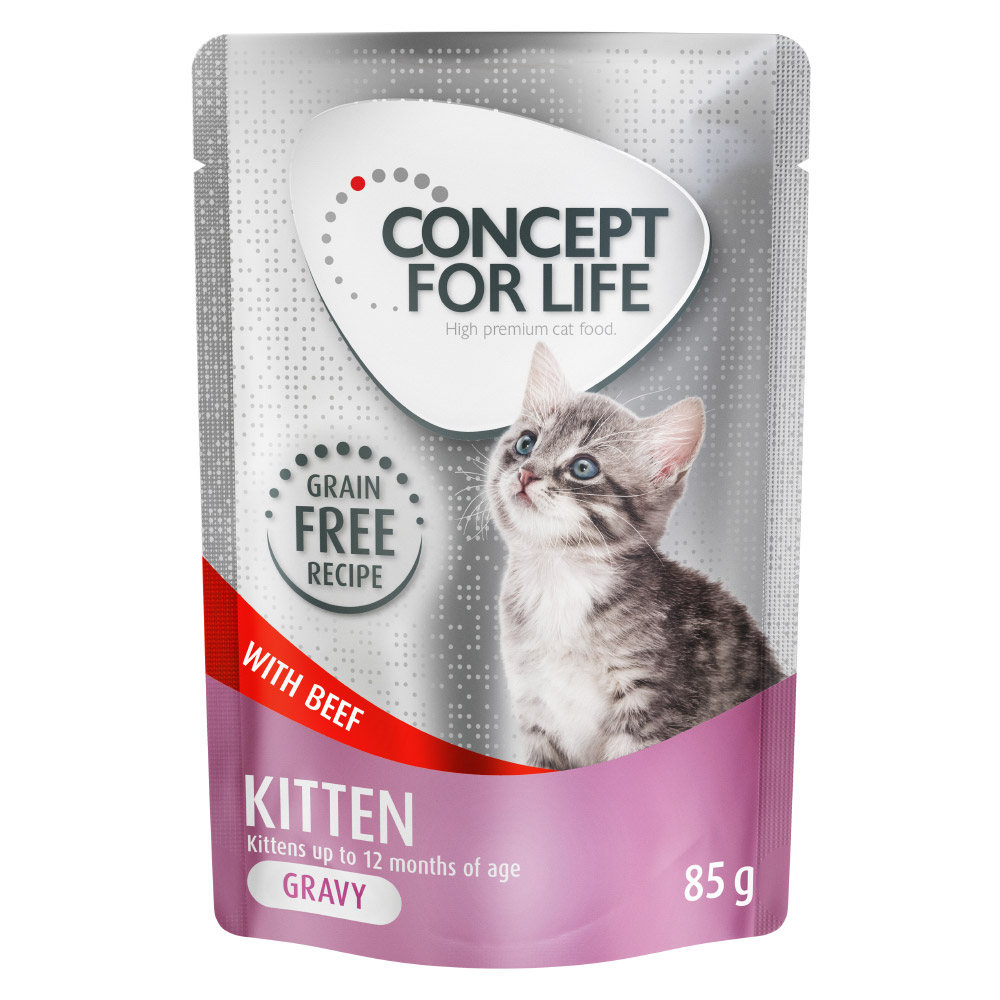 Concept for Life Kitten Rund Graanvrij – in Saus Kattenvoer – 48 x 85 g
