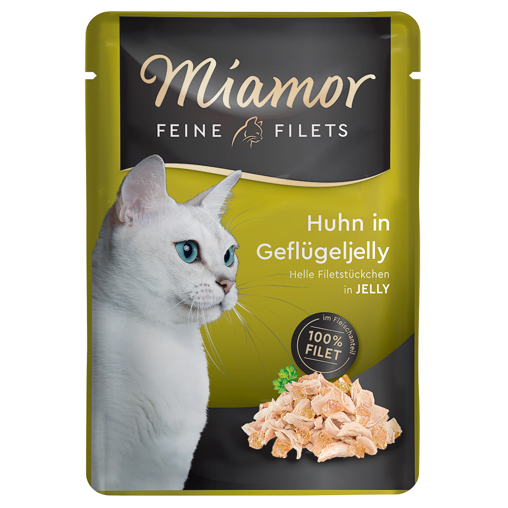 Miamor Fijne Filets 6 x 100 g Kattenvoer – Kip in Gevogeltegelei