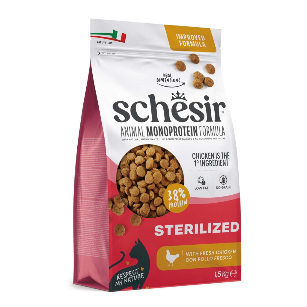 Schesir Sterilized & Light met kip – 1,5 kg