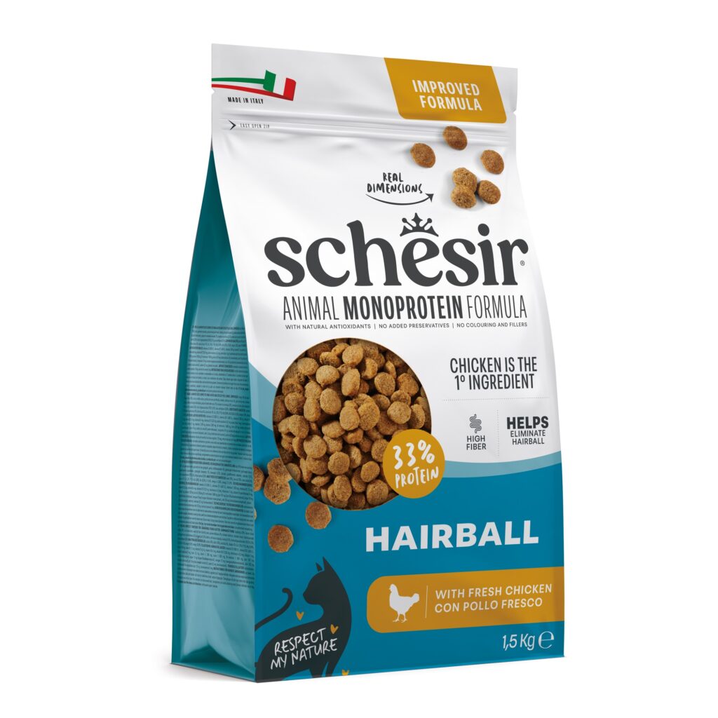 Schesir Original Haarbal met kip – 1,5 kg