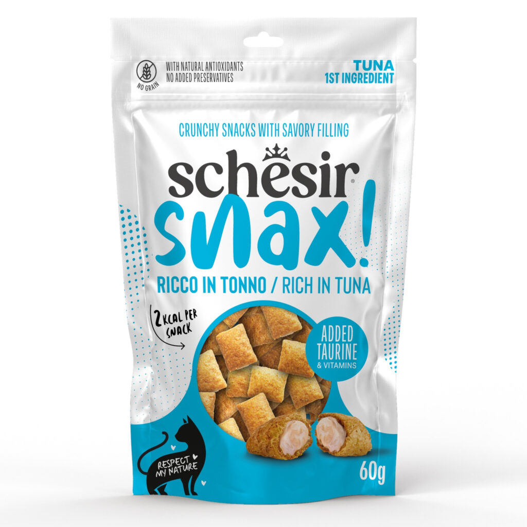 60 g tonijn Schesir Snax! Pillows kattensnacks