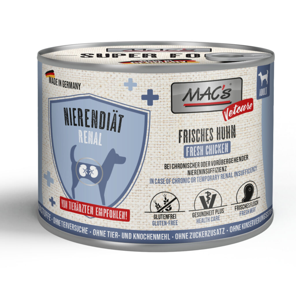 6x 200g MAC’s Dog Vetcare Nierdieet Kip Hondenvoer nat