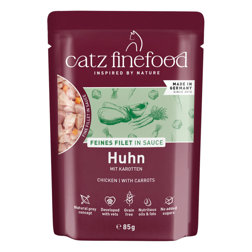 Voordeelpakket: 32x 85g catz finefood Fijn Filet Kip met Wortel Nat kattenvoer