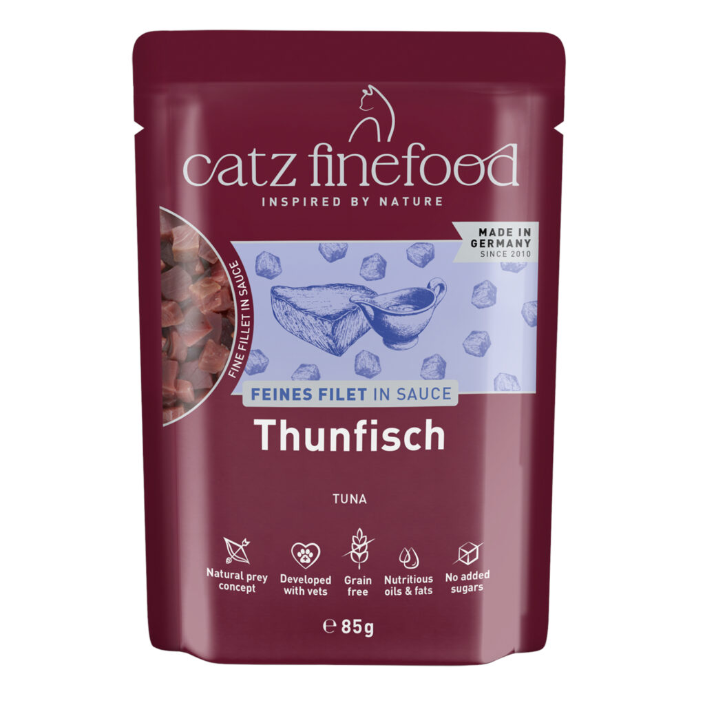 Voordeelpakket: 32x 85g catz finefood Fijn Filet Tonijn nat kattenvoer