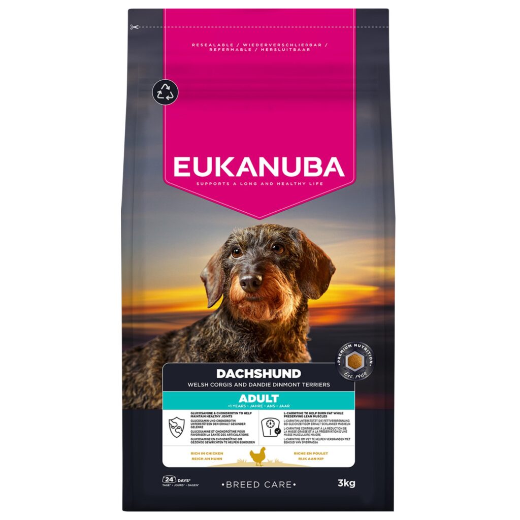 3kg Breed Teckel Eukanuba Hondenvoer