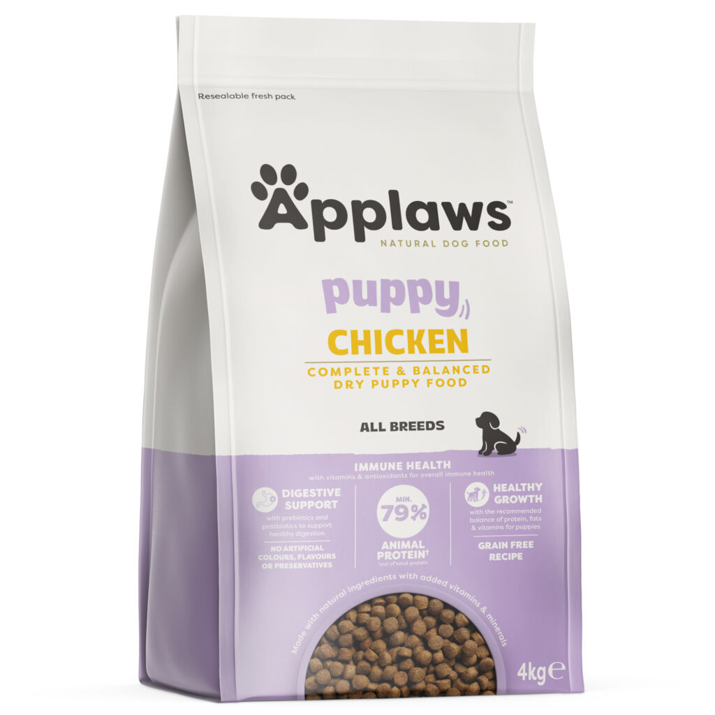 Dubbelpak: 2×4 kg Applaws All Breed Puppy Kip Hondenvoer droog