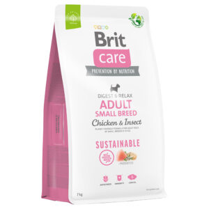 Dubbelpak: 2x7kg Brit Care Dog Sustainable Adult Small Breed Kip & Insecten Droog hondenvoer