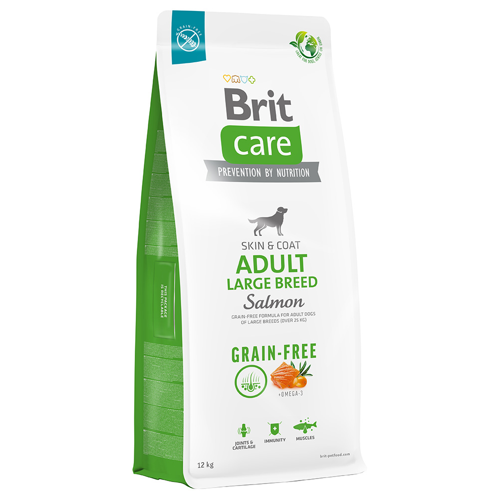 2x 12kg Brit Care Graanvrij Adult Large Breed Zalm & Aardappel Droog hondenvoer