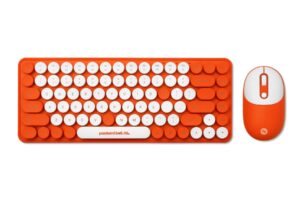 Packard Bell The DotCombo Draadloze toetsenbord- en muisset – Oranje – Engelse US QWERTY-toetsenbordversie