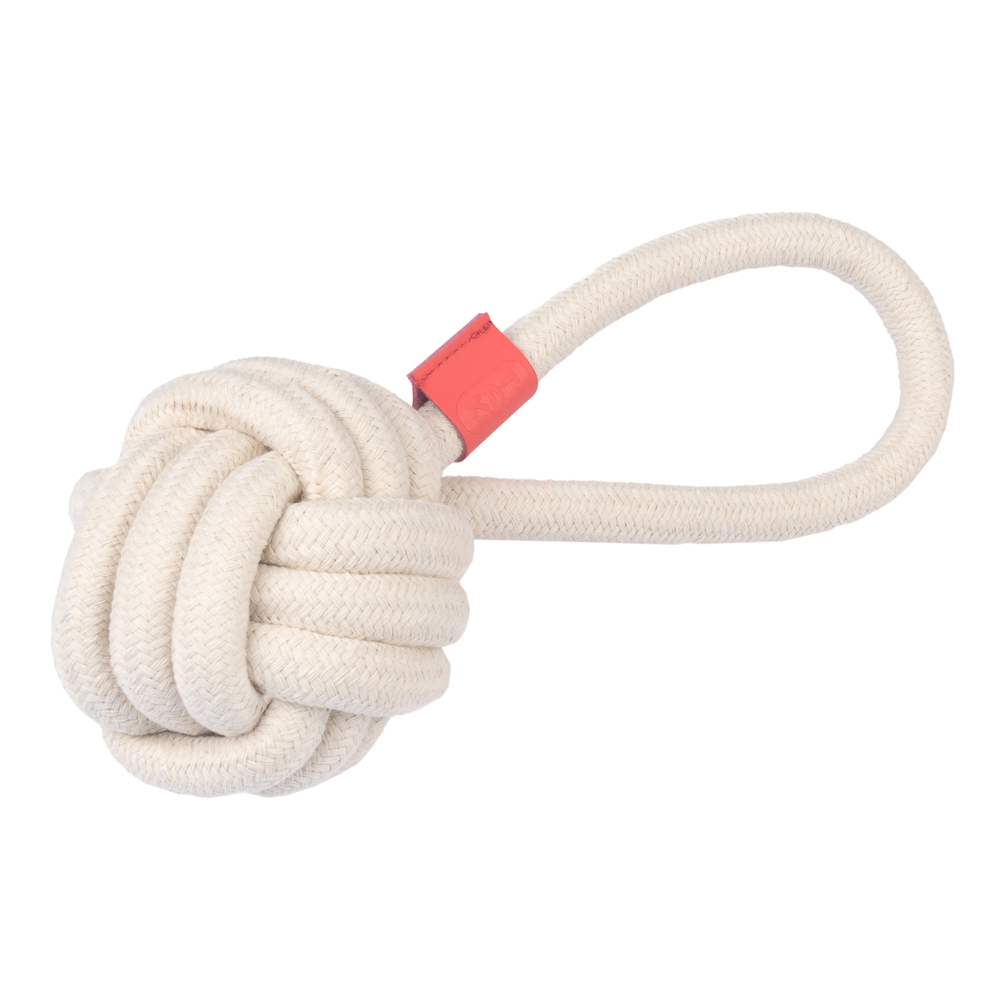 TIAKI Hondenspeelgoed Touwbal met Handvat 23xØ8,3cm