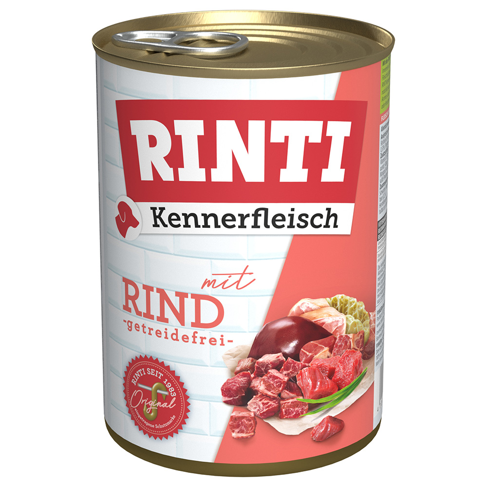 6x400g Rinti “Kennerfleisch” Rund (origineel) Hondenvoer