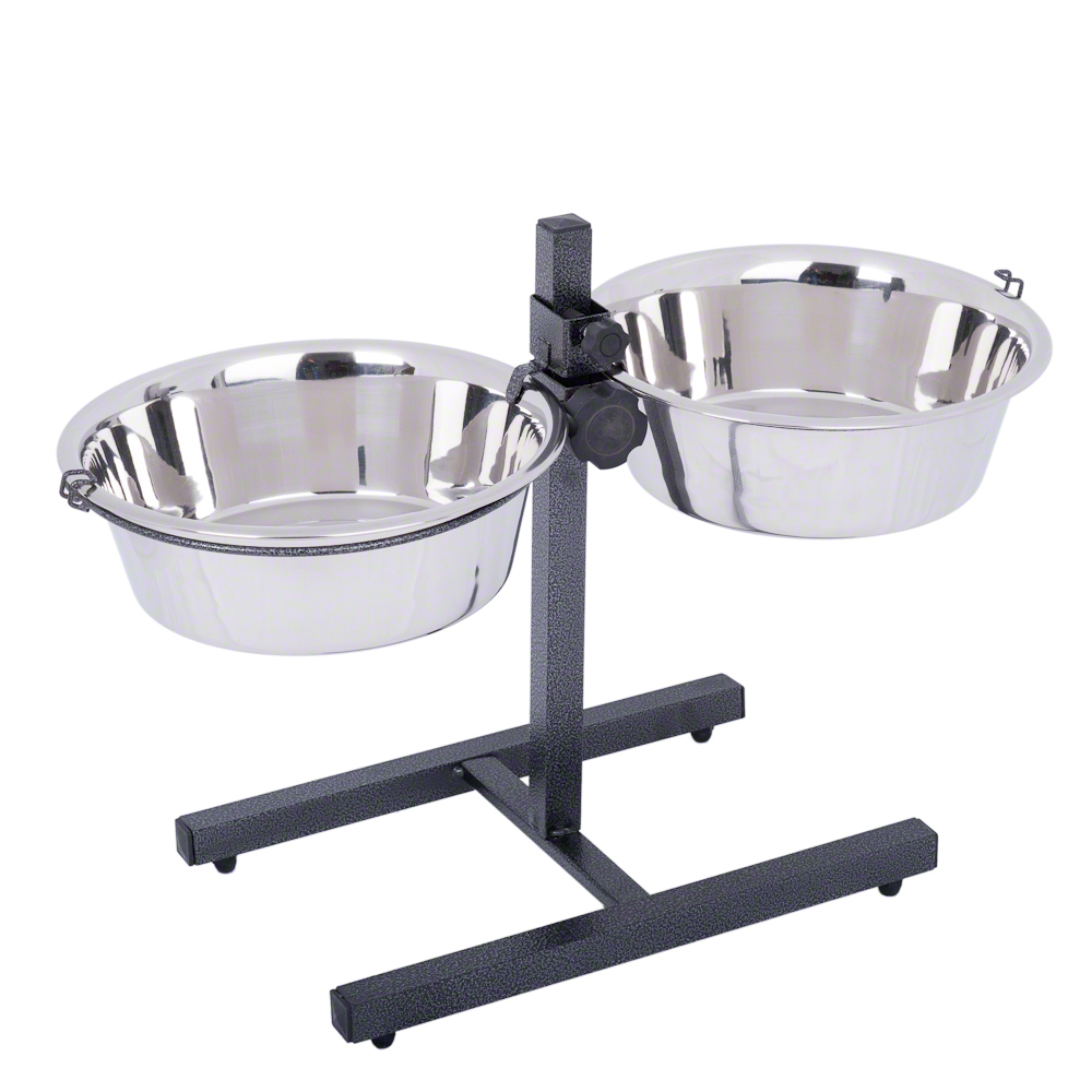 Hondenbar (tot 38 cm hoog) incl. 2x RVS Voerbak 1,6L
