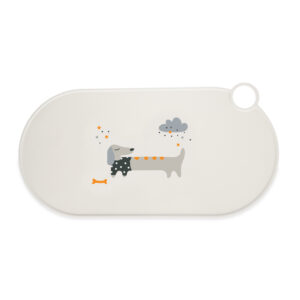 TIAKI Siliconen Voerbakplacemat Aston Teckel – L 50 x B 25 cm