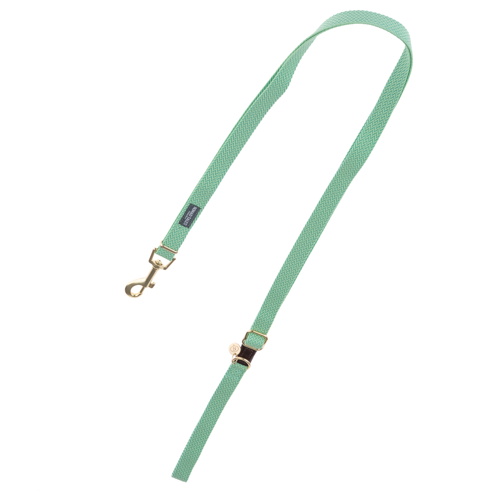 Halsband Nomad Tales Bloom, mint – Bijpassende riem: 200 cm lang, 20 mm breed