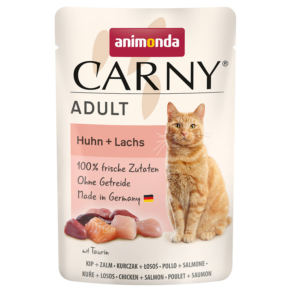 12x85g Animonda Carny Pouch Kip & Zalm nat kattenvoer