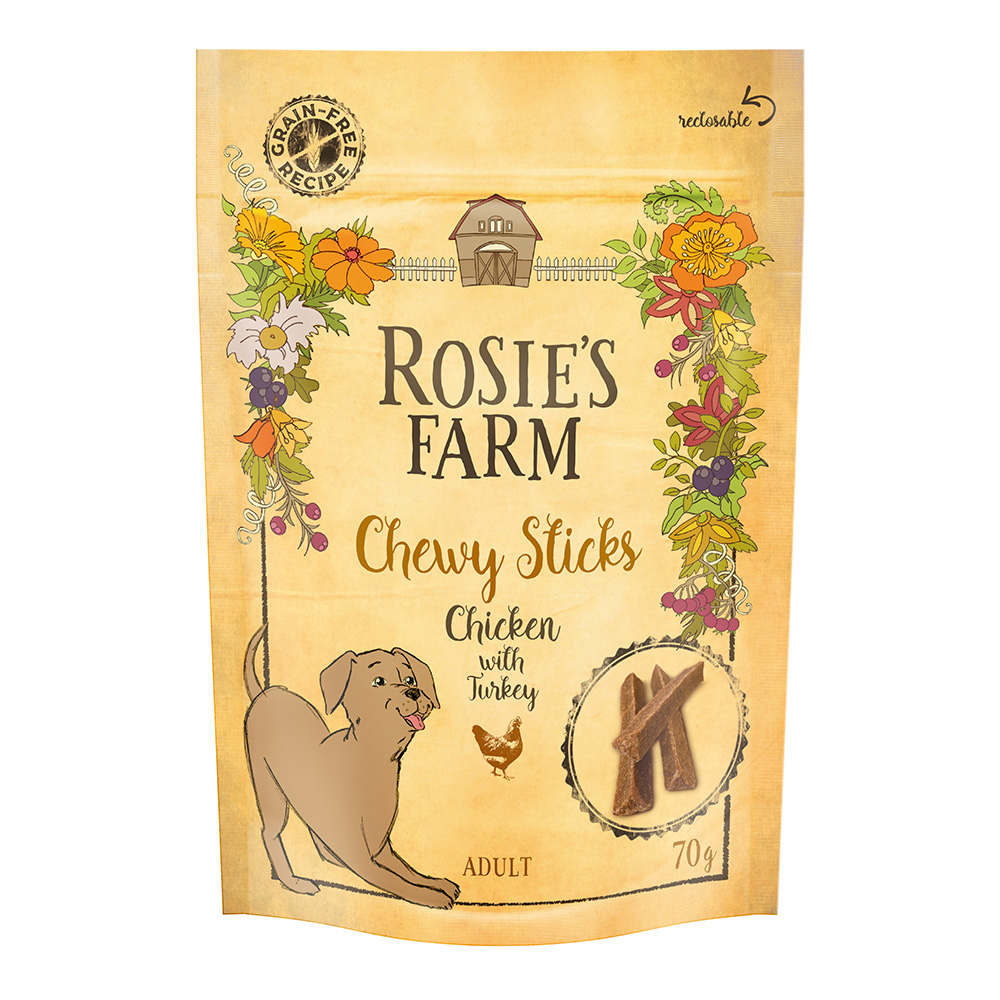 Rosie’s Farm Kauwsnacks Kip met Kalkoen – 70 g
