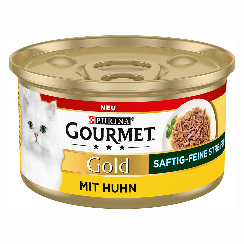 48x85g Kip Sappige Fijne Reepjes Gourmet Kattenvoer