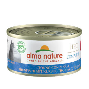24x 70g Almo Nature HFC Complete katten natvoer tonijn met pompoen kattenvoer nat