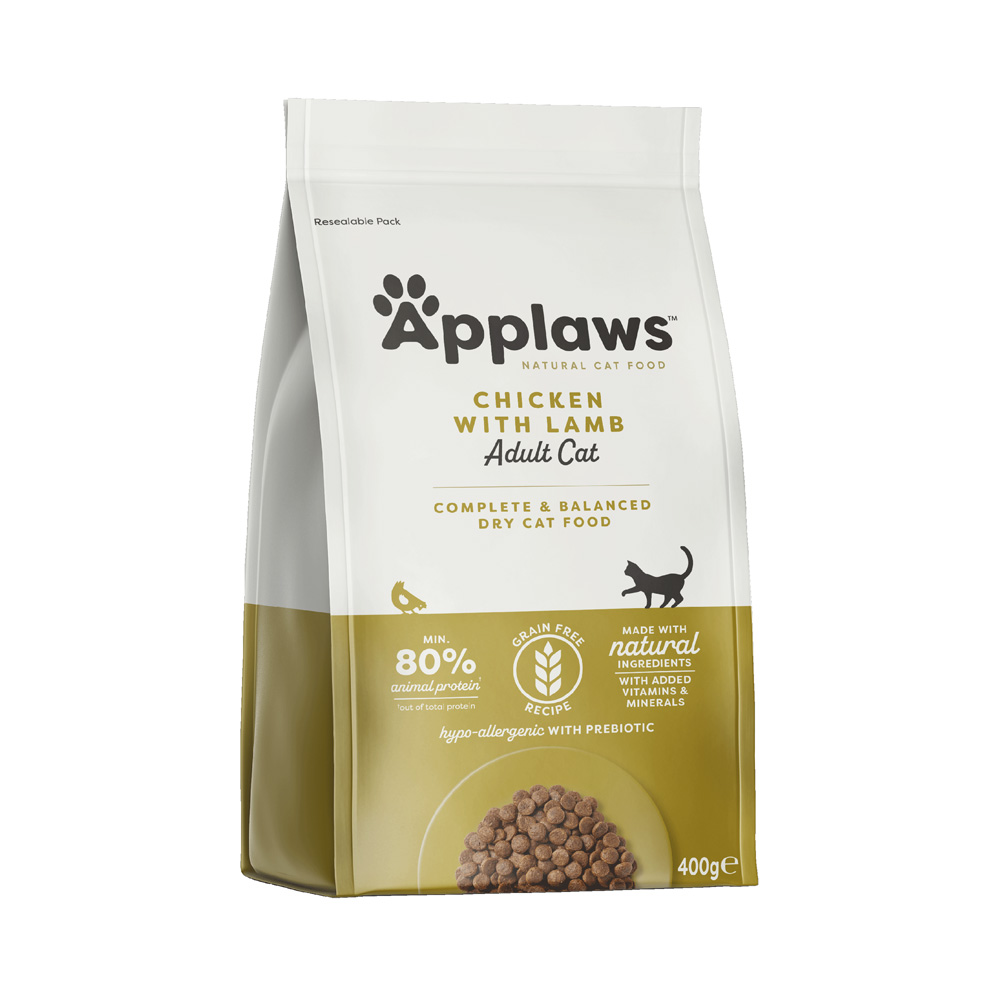 Applaws Adult Kip met Lam Droog Kattenvoer – 400 g