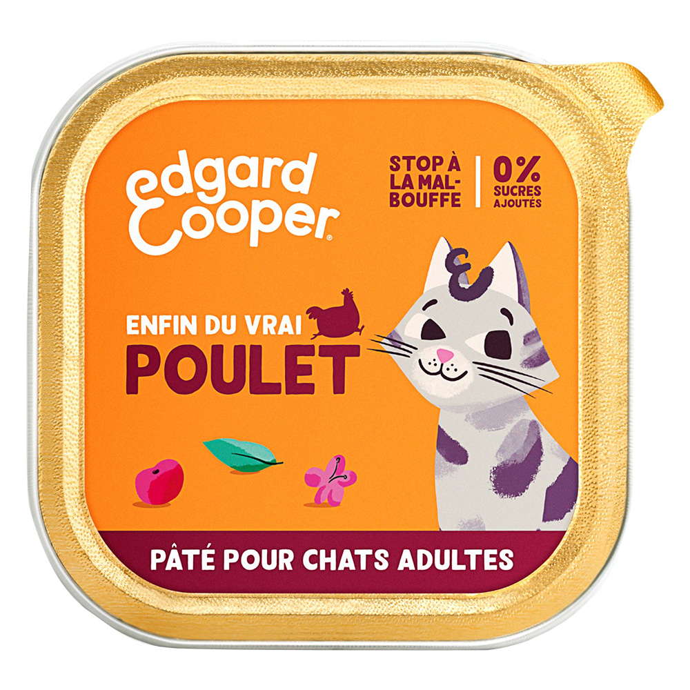 6x85g Edgard & Cooper Adult Graanvrije Kip Paté – Paté pour chat