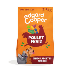 2×2,5kg Edgard & Cooper Adult Graanvrij Kip – Droog hondenvoer