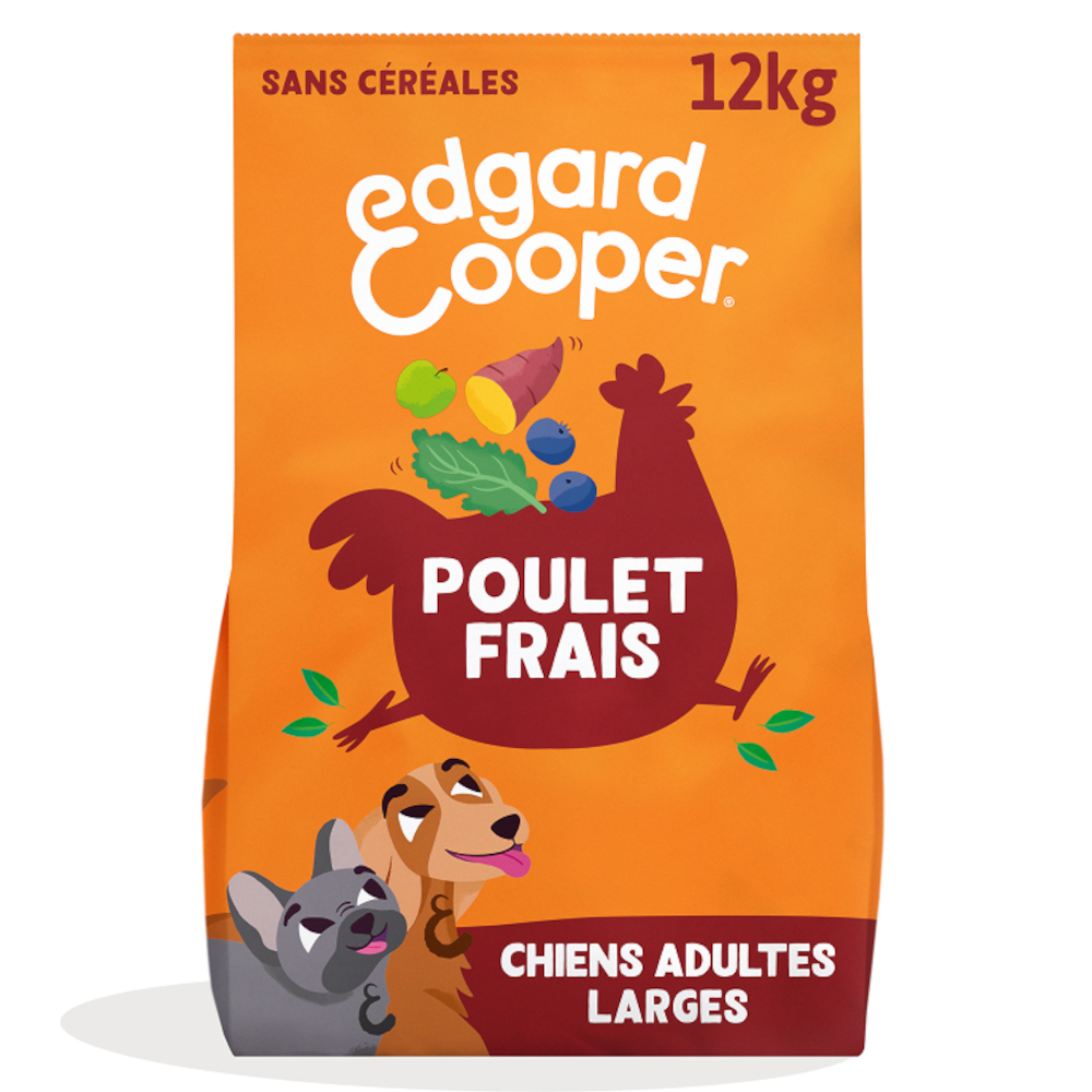 2x12kg Edgard & Cooper Adult graanvrij kip – Droog hondenvoer