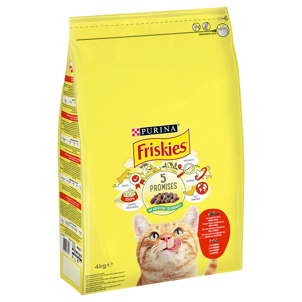 3×1,5kg Rund, Kip & Groenten Friskies Kattenvoer