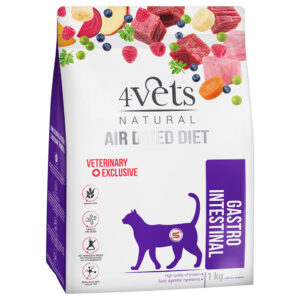 2x 1kg 4vets gastro intestinal droogvoer voor katten