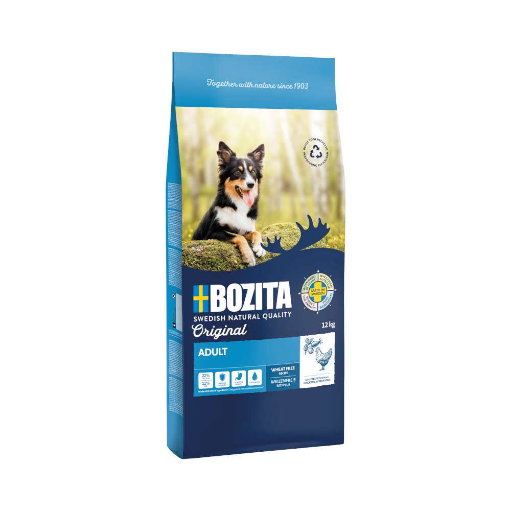 Dubbelpak: 2x12kg Bozita Original Tarwevrij Droog Hondenvoer