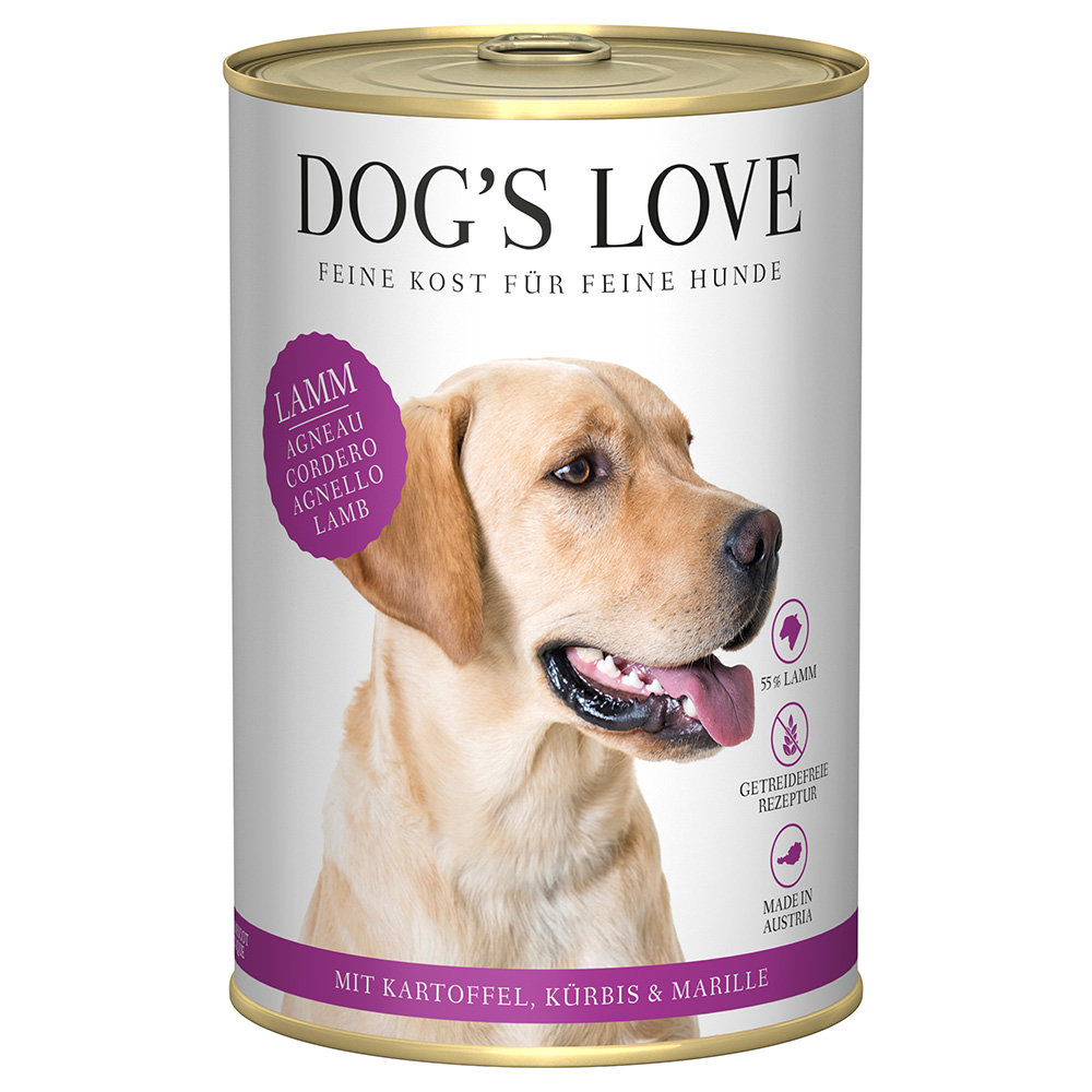 6x 400g Dog’s Love Adult Lam Hondenvoer Nat