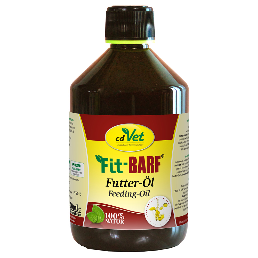500ml cdVet Fit-BARF Voerolie Aanvullend Voer voor Katten/Honden