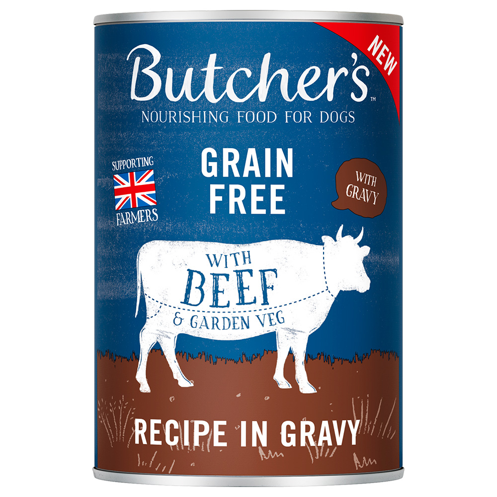 24x 400g Butcher’s Original graanvrij met rund in saus nat hondenvoer