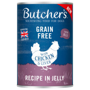 48x 400g Butcher’s Original Graanvrij met Kip in Gelei Nat Hondenvoer