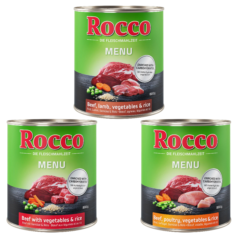 24x800g Menu Gemixed pakket Rocco Hondenvoer