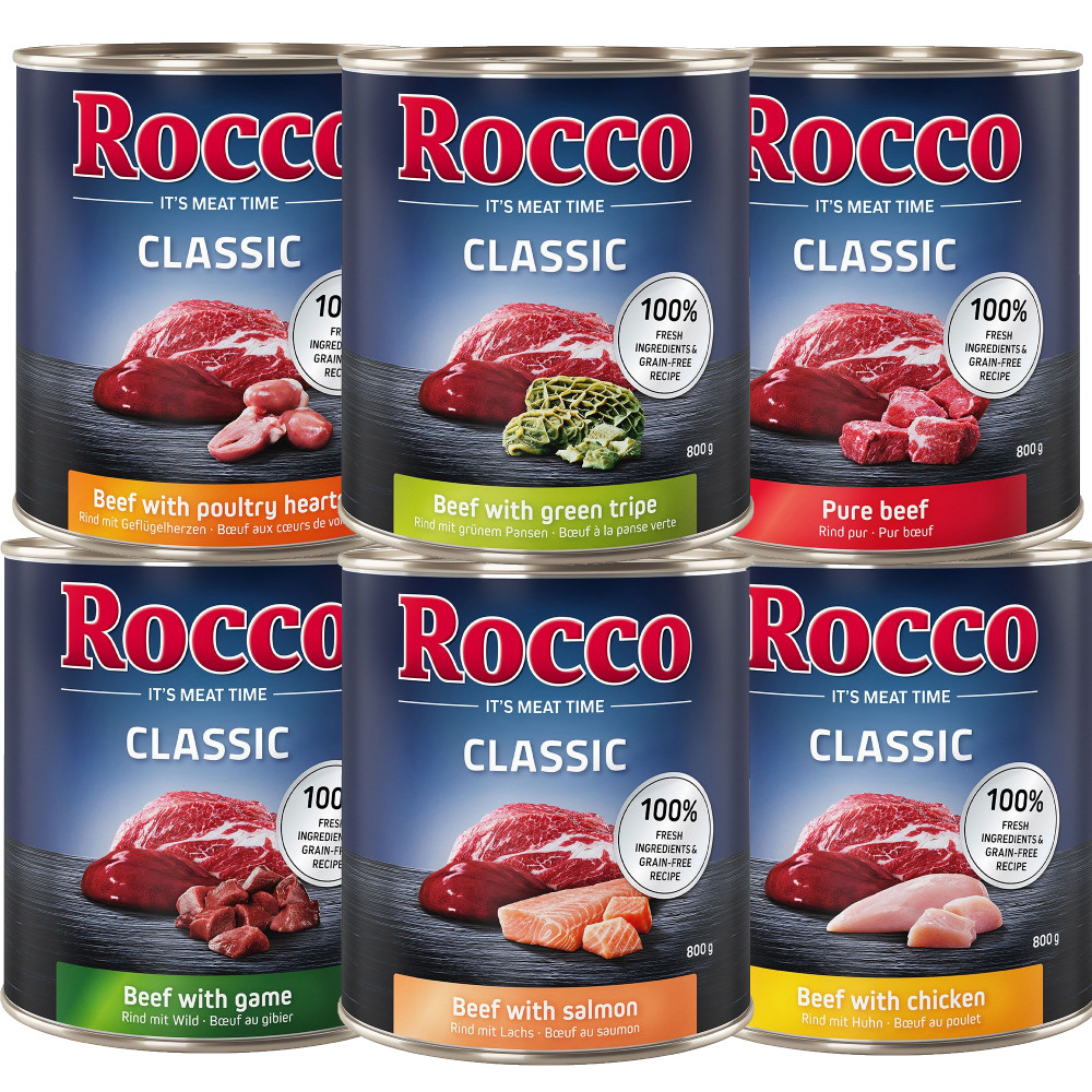 Gemengd probeerpakket  Rocco Classic 6 x 800g – 6 verschillende soorten