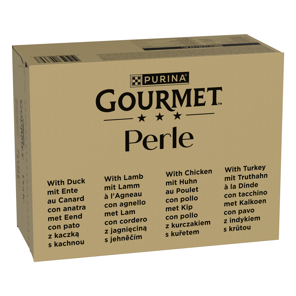 96x85g Eend, Lam, Kip, Kalkoen Gourmet Perle Kattenvoer