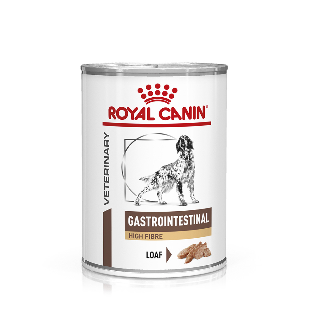 48x 410g Royal Canin Veterinary Canine Gastrointestinal High Fiber Mousse Hundefutter nass