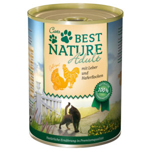 6x 400g Best Nature Cat Adult Gevogelte & Lever nat kattenvoer