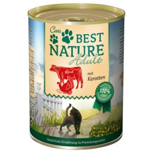 6x 400g Best Nature Cat Adult Rund, Kalkoen & Wortelen nat kattenvoer