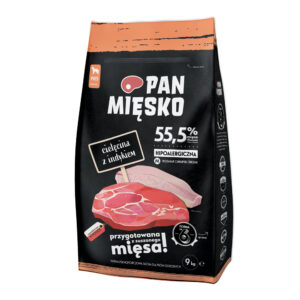 Dubbelpak: 2x9kg Pan Mięsko Medium Kalf met kalkoen droogvoer voor honden