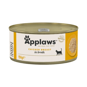 Voordeelpakket: 48x156g Applaws in Bouillon Kippenborst Nat Kattenvoer