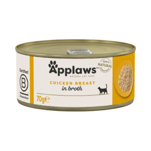 6x70g Kip & Zalm in Bouillon Kippenborst Applaws Kattenvoer