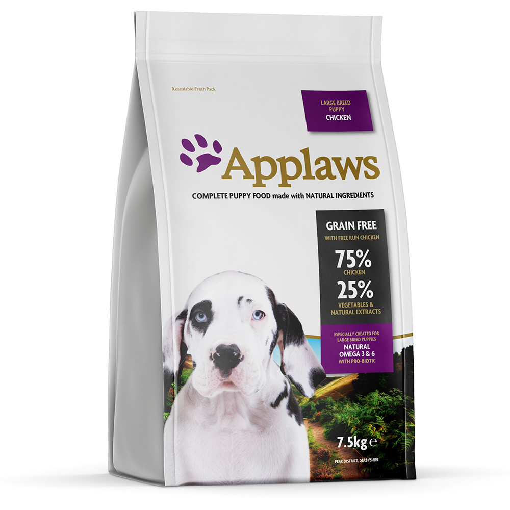 7,5kg Applaws Puppy Kip droogvoer voor grote rassen