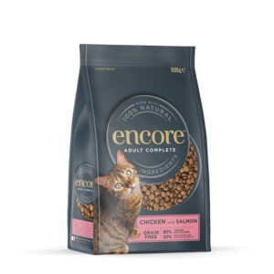 2x800g Encore Cat kip met zalm droogvoer voor katten