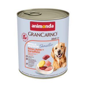 24x 800g animonda GranCarno Adult Sensitive Pure Kip & Aardappelen Honden Natvoer