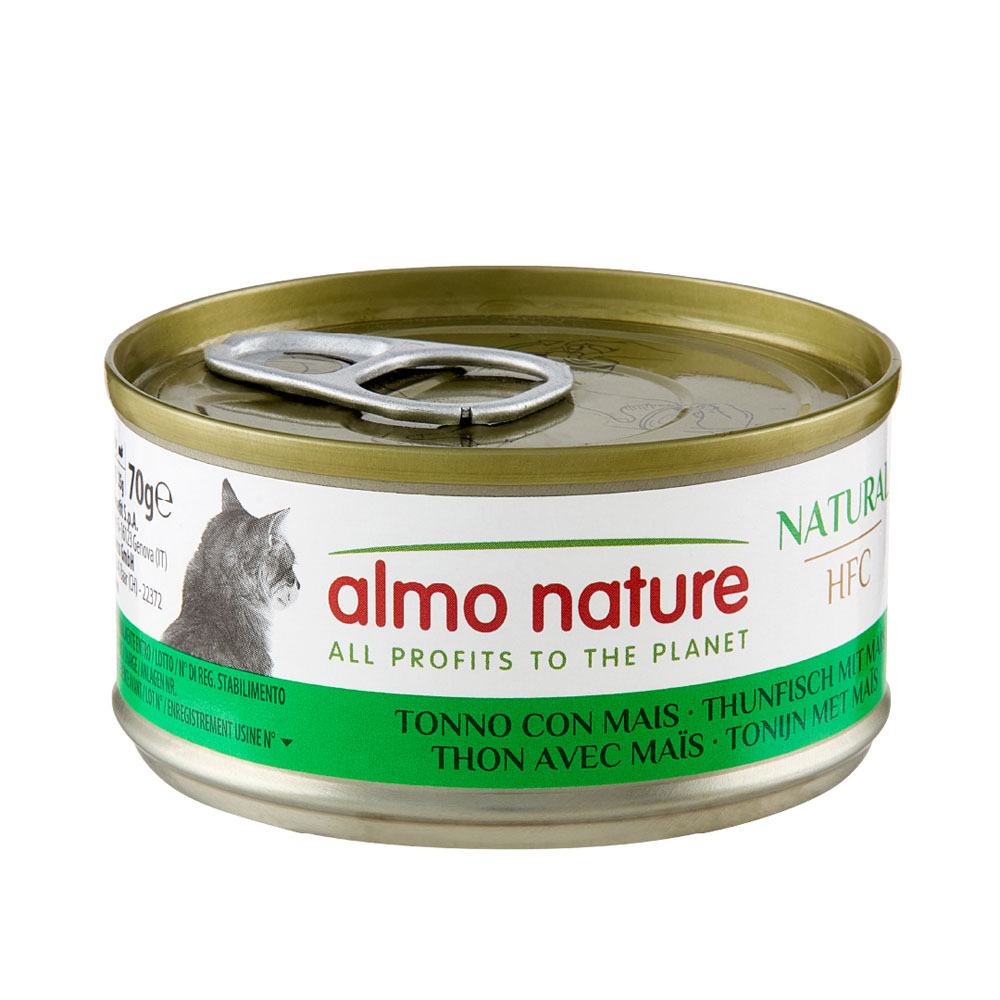Almo Nature HFC Natural 6 x 70 g Tonijn met Mais