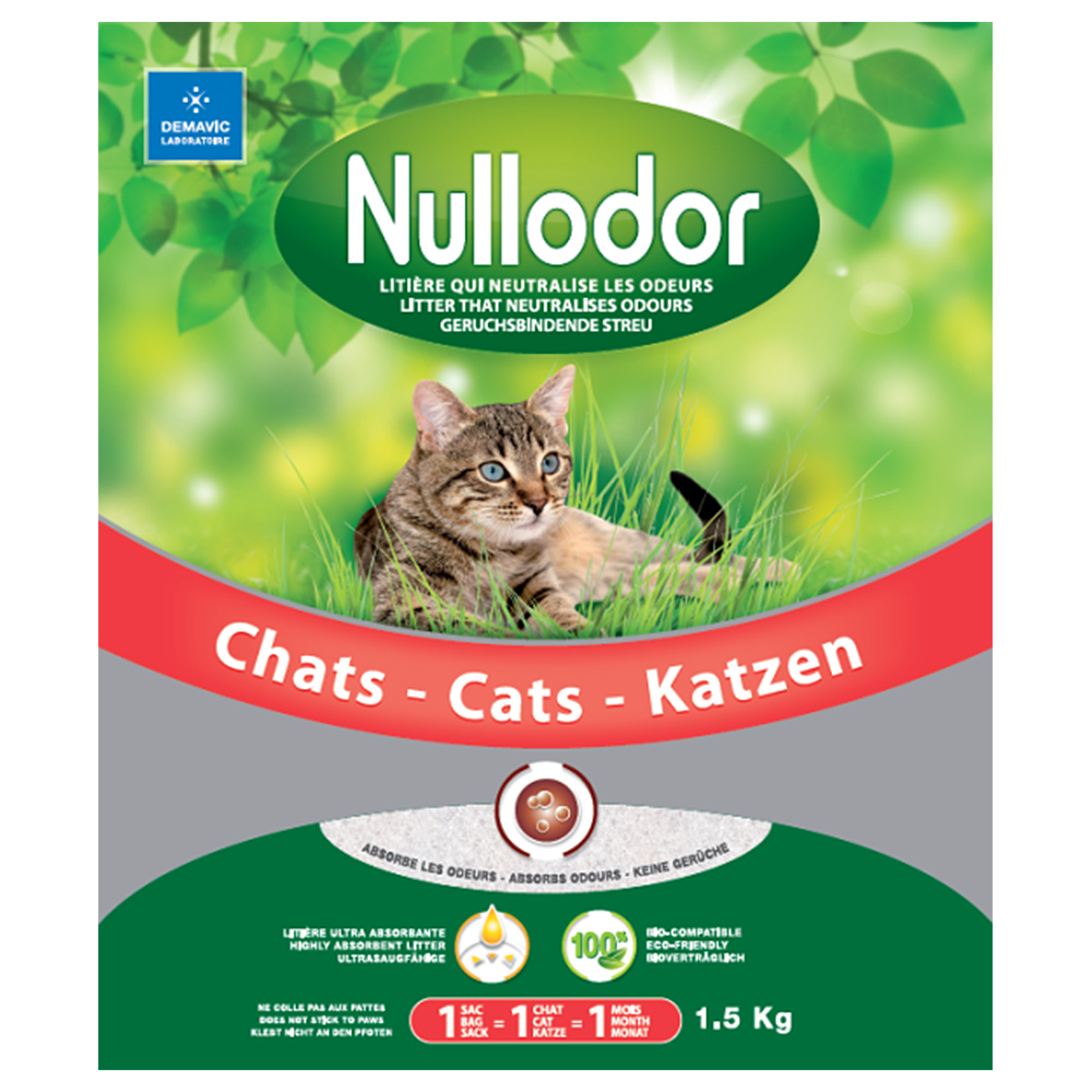 3×1,5kg – Voordeelpakket Silicaat – Nullodor Kattenbakvulling