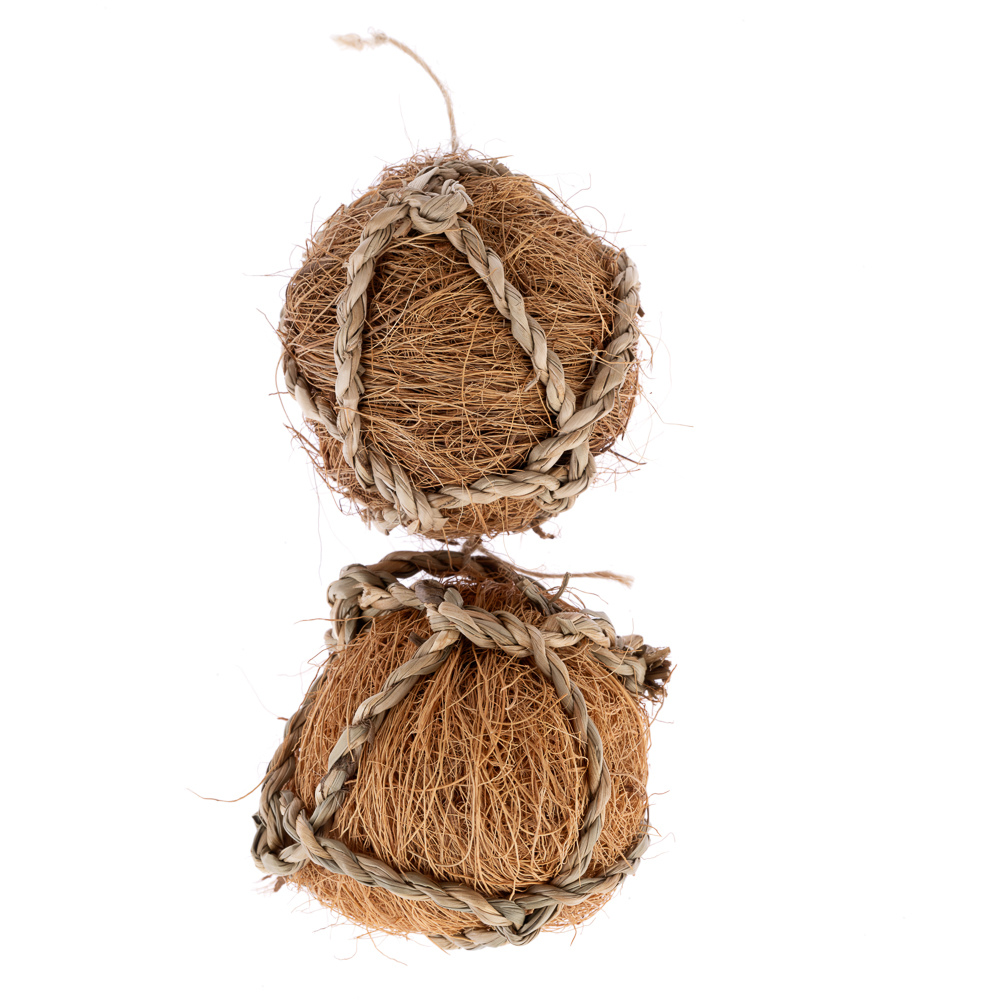 TIAKI Coco Fibre Ball set van 2 Ø6cm klein dier