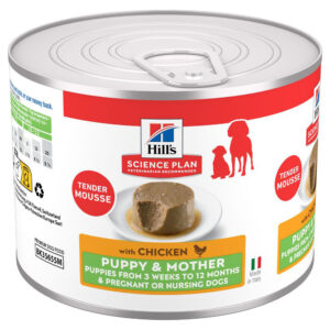 24x 200g Hill’s Science Plan Puppy & Mother Tender Mousse kip hondenvoer nat